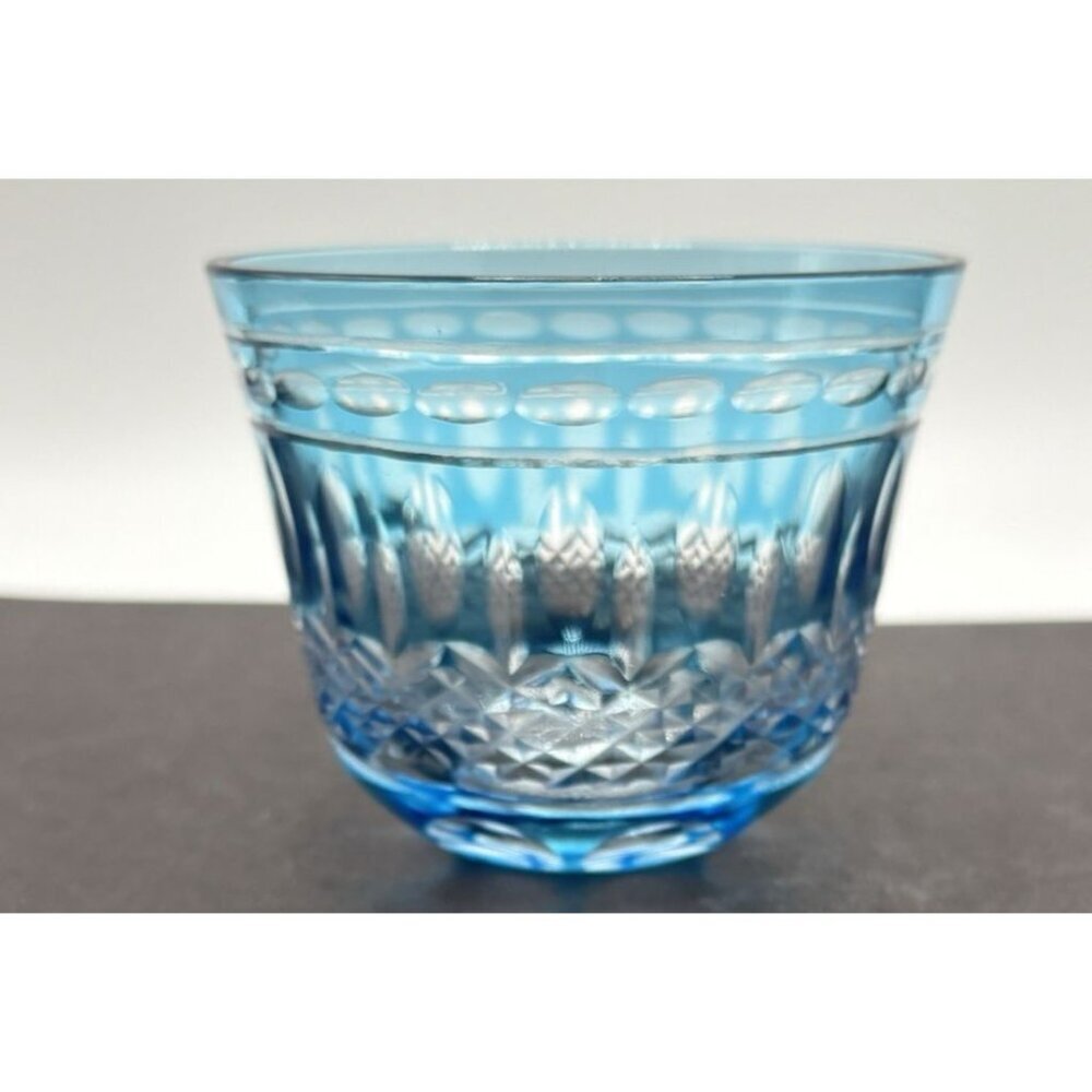 EAPG Early American Pattern Glass Adams & Company Hand Cut Teal Blue